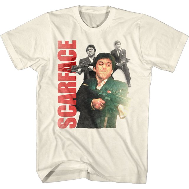 Scarface Tony Collage Natural Adult T-Shirt