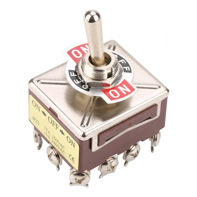Toggle Switch,ON/OFF/ON 3 Position Toggle PD Position Toggle Switch Pin Position Toggle Switch Power Packed Performance