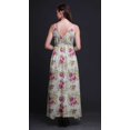 thumbnail image 2 of Bimba Robe Longue Maxi à Imprimé Floral pour Femmes, Col en V, Tenue de Villégiature d'Été - Moyen, 2 of 4