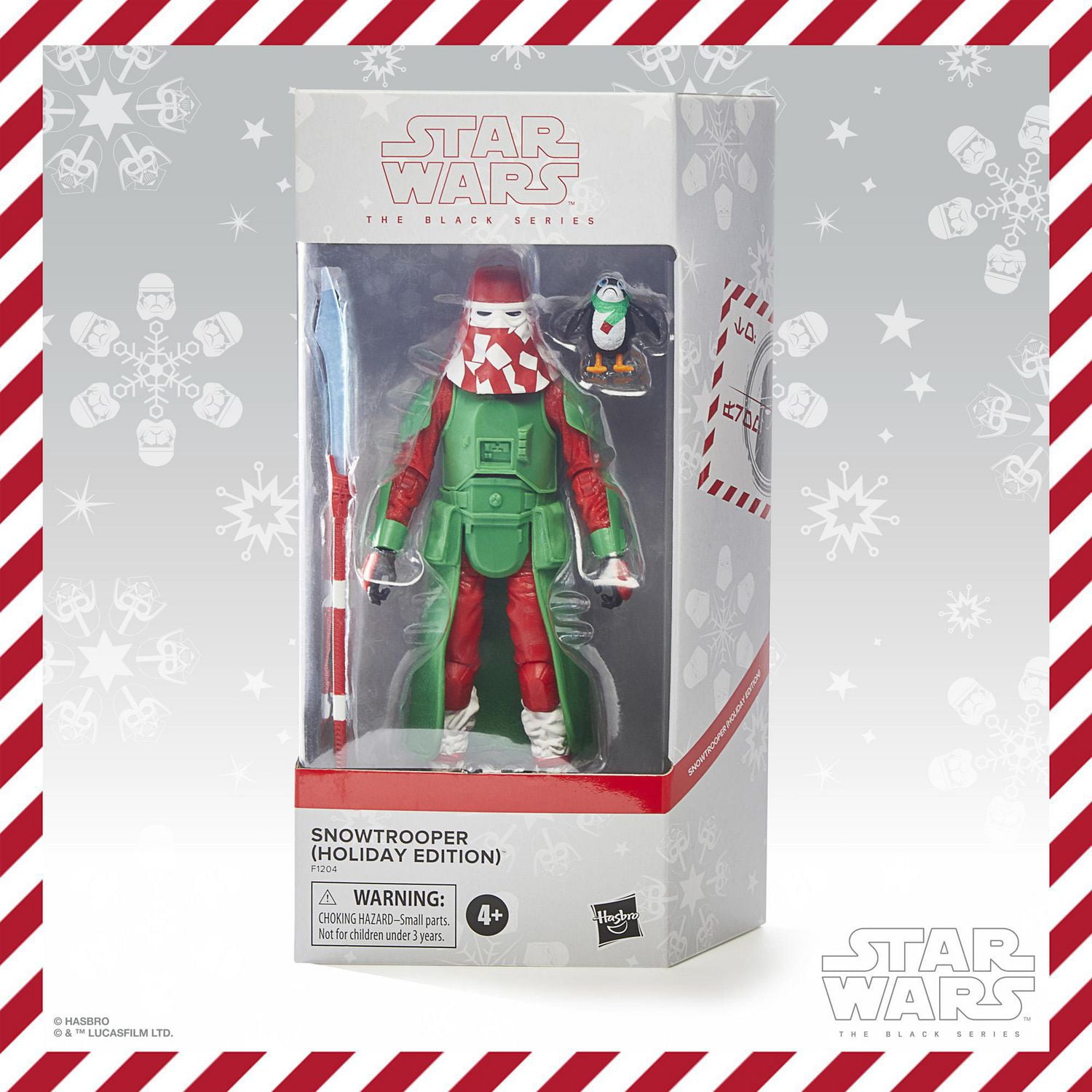 Star Wars The Black Series, figurines Snowtrooper (Holiday Edition) et porg, figurines des fêtes de 15 cm à collectionner, dès 4 ans