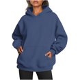 thumbnail image 1 of MeetoTime Sweat à Capuche Surdimensionné pour Femmes 2024 Décontracté à Manches Longues avec Poches, 1 of 5