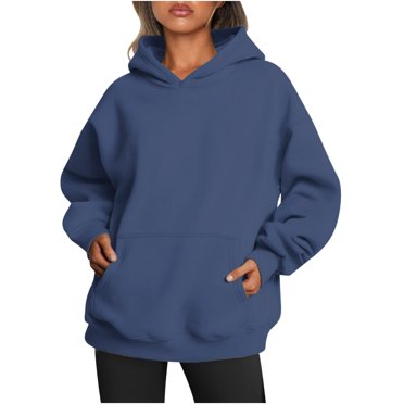 GigrtiJin Chandails à Capuchon Surdimensionnés pour Femmes, Décontractés, Manches Longues, Couleur Unie, Chandails à Capuchon Confortables avec Poche