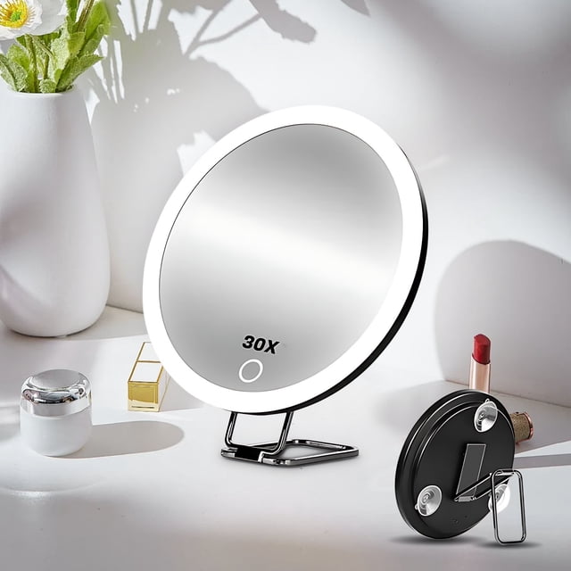EGNMCR Tools&Home Improvement Rechargeable Led Light With Light Amplification 360 Degrees Rotating Stand Makeup Mirror A Mirror