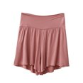 thumbnail image 1 of AherBiu Pajamas Shorts for Women Ruffle Wide Leg High Waisted Soft Comfy Sleepwear Bottom Shorts, 1 of 6