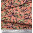 thumbnail image 2 of Soimoi Velvet Fabric Leaves & Texture Print Fabric by The Yard 58 Inch Wide, 2 of 2
