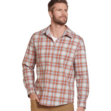 Jockey Outdoors Men's Long Sleeve Woven Button-Up Shirt