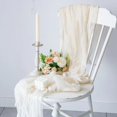 thumbnail image 2 of Gauze Table Runner Semi Sheer Tulle Cheesecloth Table Cloth Rustic Table Runner For Romantic Wedding Party Dinner Table Decor, 2 of 18
