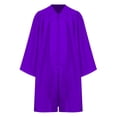 thumbnail image 3 of TTAO Kids Unisex Graduation Gown Robe Cap V Neck Set with 2025 Badge Tassel for School Graduation Purple 21, 3 of 7