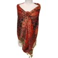 thumbnail image 1 of Peach Couture Elegant Reversible Paisley Pashmina Shawl Wrap, 1 of 1
