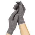 thumbnail image 1 of Gants pour Arthrite à Doigts Complets pour Rhumatoïde et Arthrose, Gants de Compression en Coton Confortables et Doux Femmes Hommes, Sangle de Soutien pour Poignet pour Soulagement de la Douleur et de la Raideur, Gris, 1 Paire, 1 of 10