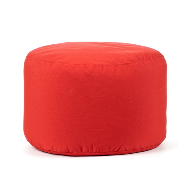 Pouf intérieur/extérieur Gouchee Home Soleil – Pouf rouge hydrofuge rembourré de billes de polystyrène, léger et résistant, pour terrasse, balcon ou salon