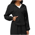 thumbnail image 1 of Wensltd Chandails à Capuchon Zippés pour Femmes avec Poches Mode Confortable Coupe Ajustée Chandail, 1 of 6