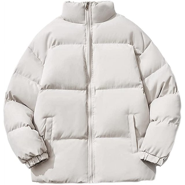 LinYooLi Veste Légère pour Femmes à Manches Longues Col Montant Fermeture Éclair Complète pour l'Hiver
