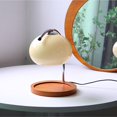 thumbnail image 3 of Lampe Chauffe-Bougie Aromathérapie Chauffe-Bougie à Intensité Réglable Rétro Décorative Fondoir de Bougie d'Aromathérapie Lampe de Fusion pour Chambre Bureau Assiette Ronde (Orange), 3 of 7