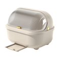 thumbnail image 2 of Vadktai Dish Drying Rack and Drain Board with Lid Cover, Kitchen Plate Cup Tray Cutlery Drainer, Plastic Dish Drying Box Multifunctional Space Saving Dish Drainer For Kitchen Accessories, 2 of 6