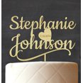 thumbnail image 3 of Custom Rustic Wedding Cake Topper| Wooden Engraved Date Cake Topper Cake Decoration 7-8 Inches Wide, 3 of 3