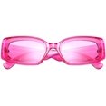 thumbnail image 3 of FEISEDY Creative Rectangle Sunglasses Women Fashion Thick Frame UV400 Protection B2462, 3 of 5