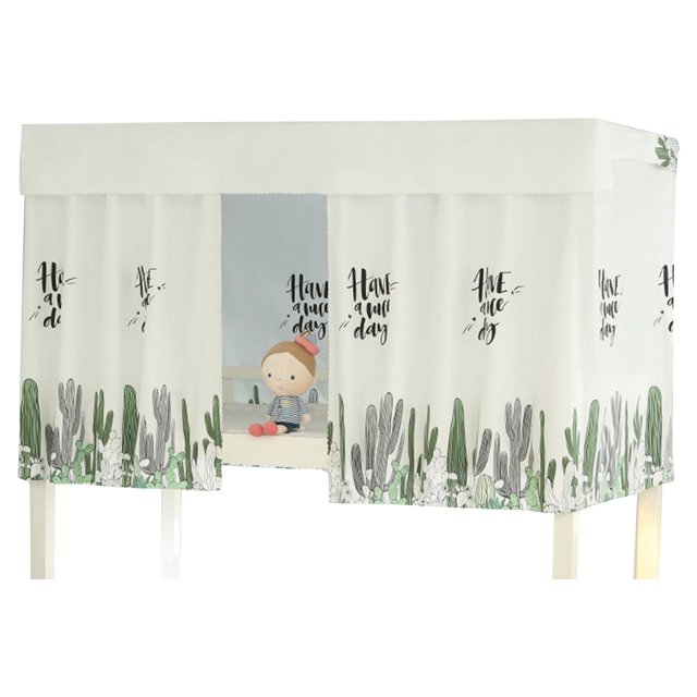 Coofit Ensemble de Rideaux pour Lit Superposé, Antipoussière, Auvent pour Lit Simple, Noir