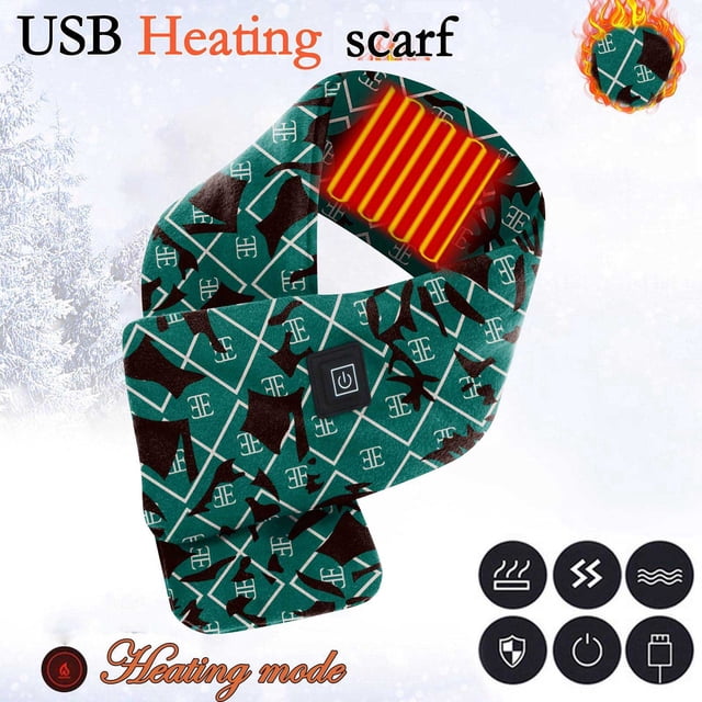 Womens' Hearting Warming Scarf FashionableSmart Mobile Power USB Charging Neck And Shoulder Winter Cold Protection And Warm Heating Men And Women Scarf