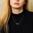 thumbnail image 4 of KISPER 18K Gold Plated Stainless Steel Personalized Name Pendant Necklace, Rhonda, 4 of 6