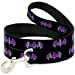 thumbnail image 3 of Dog Leash Batman Signal Black Purple Plaid 6 Feet Long 1.5 Inch Wide, 3 of 6