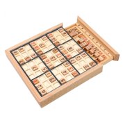 Wooden Sudoku Game Board Math Toy Family Game Number Thinking Game Jiugongge Toys Brain Teaser Playset Desktop Game for Kids Black