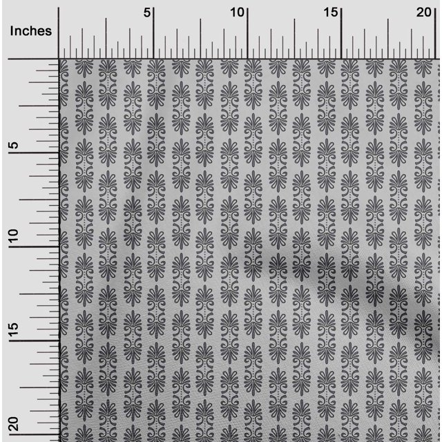 oneOone Cotton Poplin Fabric Dot & Floral Block Printed Craft Fabric BTY 42 Inch Wide
