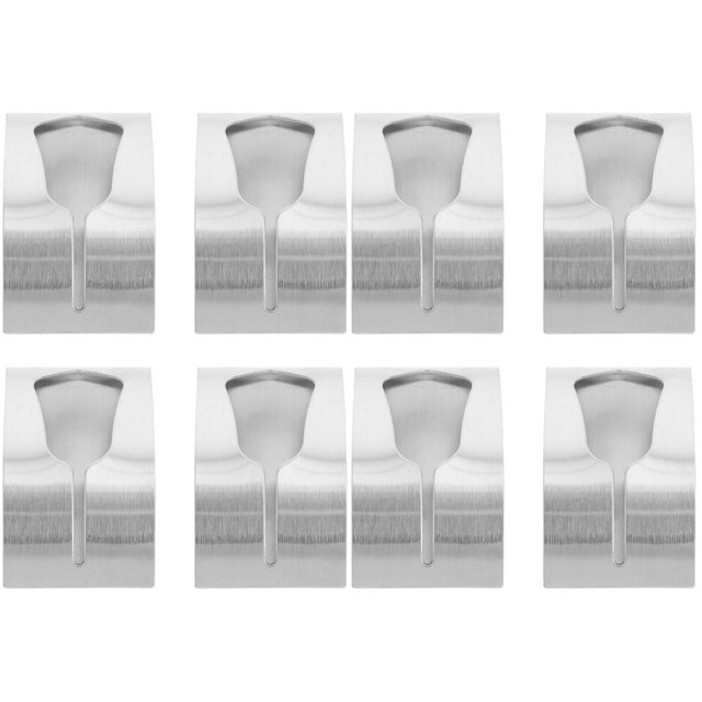 8 Pcs Non-Perceant Porte-Serviettes Cintres de Ménage Porte-Serviettes en Acier Inoxydable