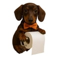 thumbnail image 1 of Dog Toilet Paper Holder, Wall Mount Resin Toilet Paper Holder, Funny Dog-Shaped Bathroom Decor, Space-Saving Bathroom Accessory, Cute Gift for Dog Lovers, Puppy Tissue Roll Storage for Powder Room, 1 of 4