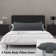 thumbnail image 3 of PiccoCasa 2Pcs Body Pillowcases Microfiber Pillow Covers, Standard Grey, 3 of 9