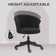 thumbnail image 4 of Vinsetto Fluffy Office Chair with Adjustable Height, Armless, Black, 4 of 10
