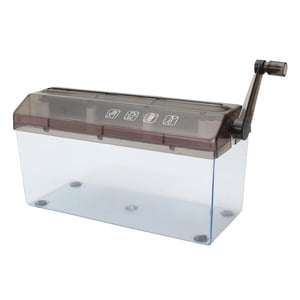 Papier Shredder Plastic Fonctionnement manuel Transparent A4 Machine de coupe pour bureau noir