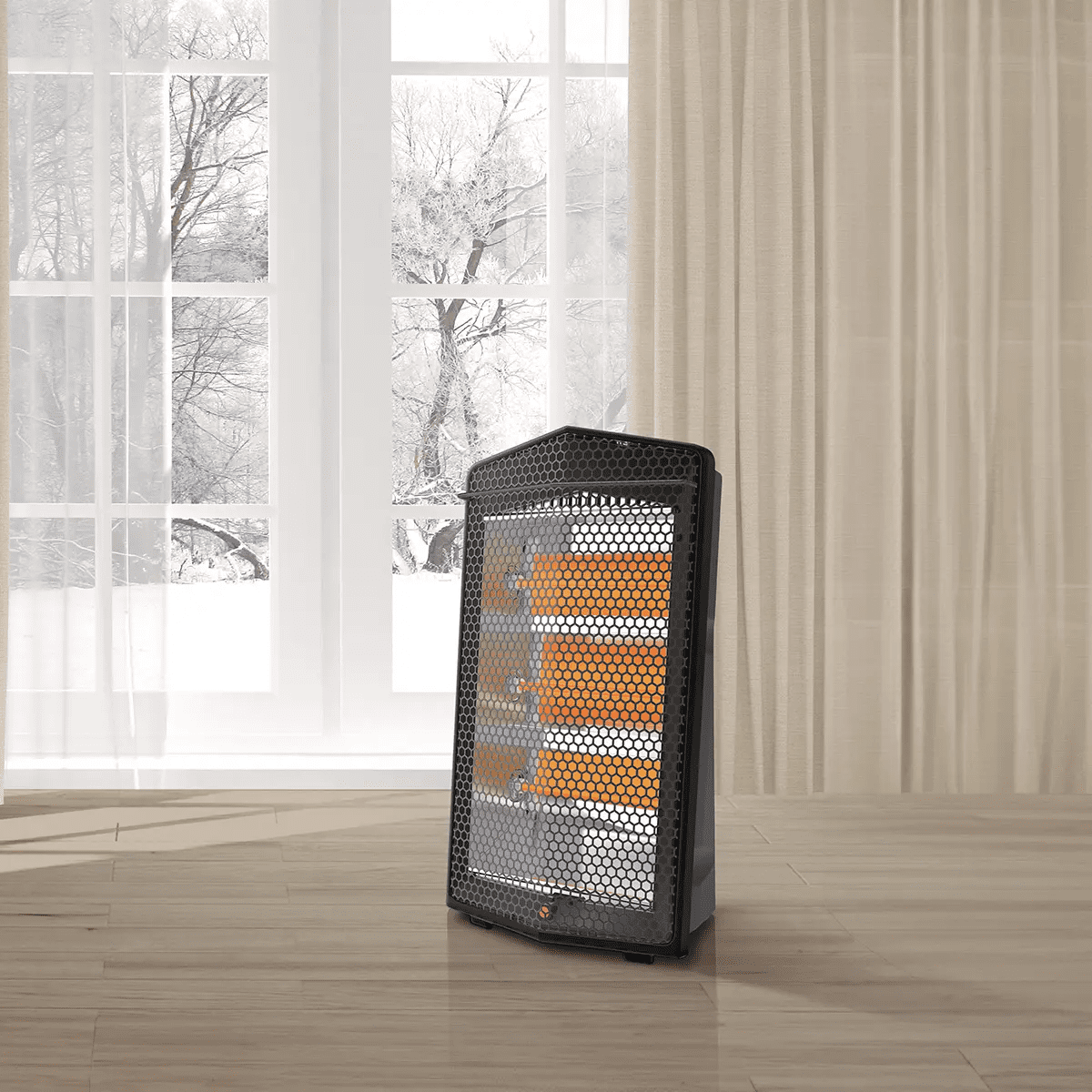 Pelonis 1500W Electric Quartz Radiant Heater with 3-Heat Settings