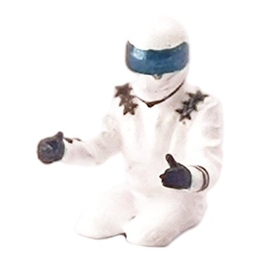 Walson Figurine Peinte Miniature à l'Échelle 1/64 Décor de Scène de Conducteur Jouet pour Enfants Jauge S Racer Blanc