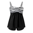 thumbnail image 4 of Riforla Swimsuits for Women Plus Size Tankini Swim Top with Supportive Underwire Adjustable Straps Print or Solid Color Swimming Suits for Women Black4 XXL, 4 of 4