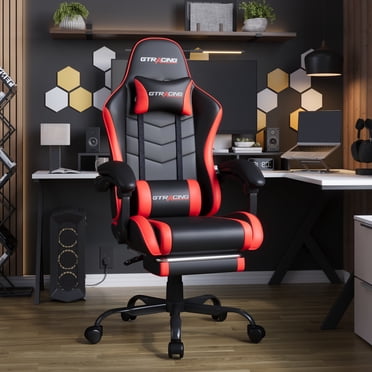 GTRACING GTWD-200 Ergonomic Gaming Chair with Adjustable Pillows and Footrest