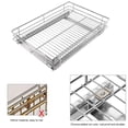 thumbnail image 4 of Kitchen Pull Out Cabinet Organizer, 14"W x 21"D x 4"H Under Cabinet Slide Out Sliding Shelf Wire Storage Rack, Chrome, 4 of 8