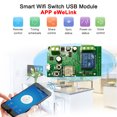 thumbnail image 4 of Amdohai eWeLink DC5V 24V 32V Wifi Switch Wireless Relay Module Smart Home Automation Modules Phone APP Remote Control Timer Switch Home Voice Control for Access Control System Inching/Self-Lockin, 4 of 7