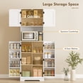 thumbnail image 4 of HOMCOM 71.5" Tall Pantry Cabinet, Kitchen Cupboard with Spice Racks, White, 4 of 10