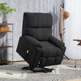 thumbnail image 2 of HOMCOM Lift Chair, Electric Reclining Chair with Side Pocket, Remote, Black, 2 of 10
