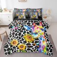 thumbnail image 1 of YST Cartoon Giraffe Bedding Comforter Set, 7-Piece, Animal and Floral Theme, King Size, 1 of 4