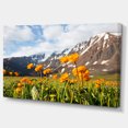 thumbnail image 2 of Mountain Meadow with Yellow Flowers - Large Flower Canvas Art Print, 2 of 3