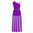 thumbnail image 4 of RUNQHUI Jupe Longue en Tulle Sans Manches Brillante pour Filles, Robe de Danse, Violette 6, 4 of 6