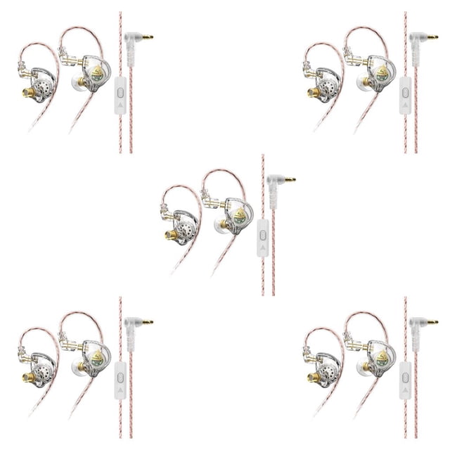QualitChoice AK6 PLUS Écouteurs Filaires Oreillette à Réduction de Bruit Casque avec Embouts Blancs avec Micro 5 Ensembles