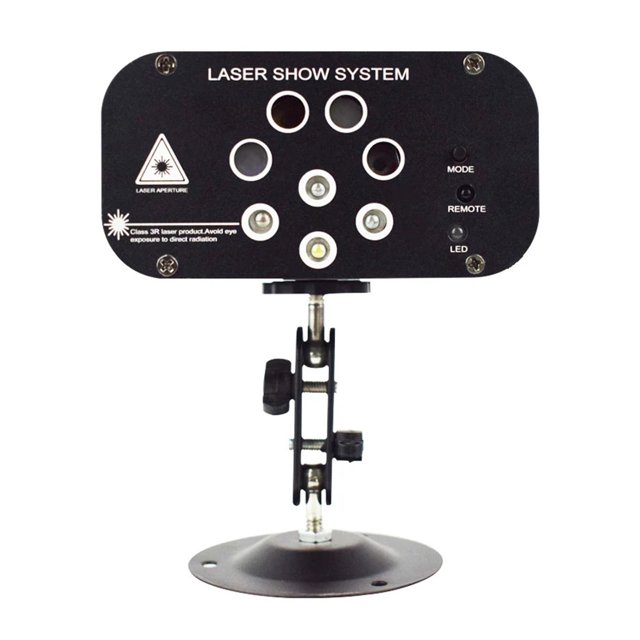 8 Holes 128 Patterns Lamp Disco Stage Lights DJ Bar Flash Stage Lamp KTV Mini Christmas Projector ,Easy to Use