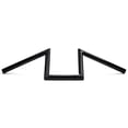 thumbnail image 1 of Krator Z Bars Replacement Handlebars Custom Bobber Harley Triumph Black 1" Inch Zee Zed Compatible with Harley Davidson Dyna Super Glide Sport, 1 of 5