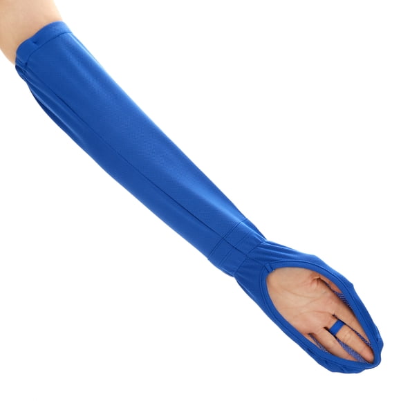 Manchons de Bras de protection uv UPF50+ pour Hommes et Femmes, Conduite, golf Sans Doigts, Jardinage, protection Solaire, Bleu