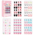 thumbnail image 1 of Ongles Postiches pour Enfants 120 Pcs Pré-Colle Couverture Complète Ensembles d'Ongles Postiches, 1 of 8