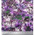 thumbnail image 1 of Soimoi Tissu Satin Modal Feuilles et Imprimés de Fleurs de Roses au Mètre 42 Pouces de Large, 1 of 3