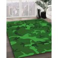 thumbnail image 3 of Ahgly Company Machine Washable Indoor Rectangle Transitional Deep Emerald Green Area Rugs, 7' x 9', 3 of 7
